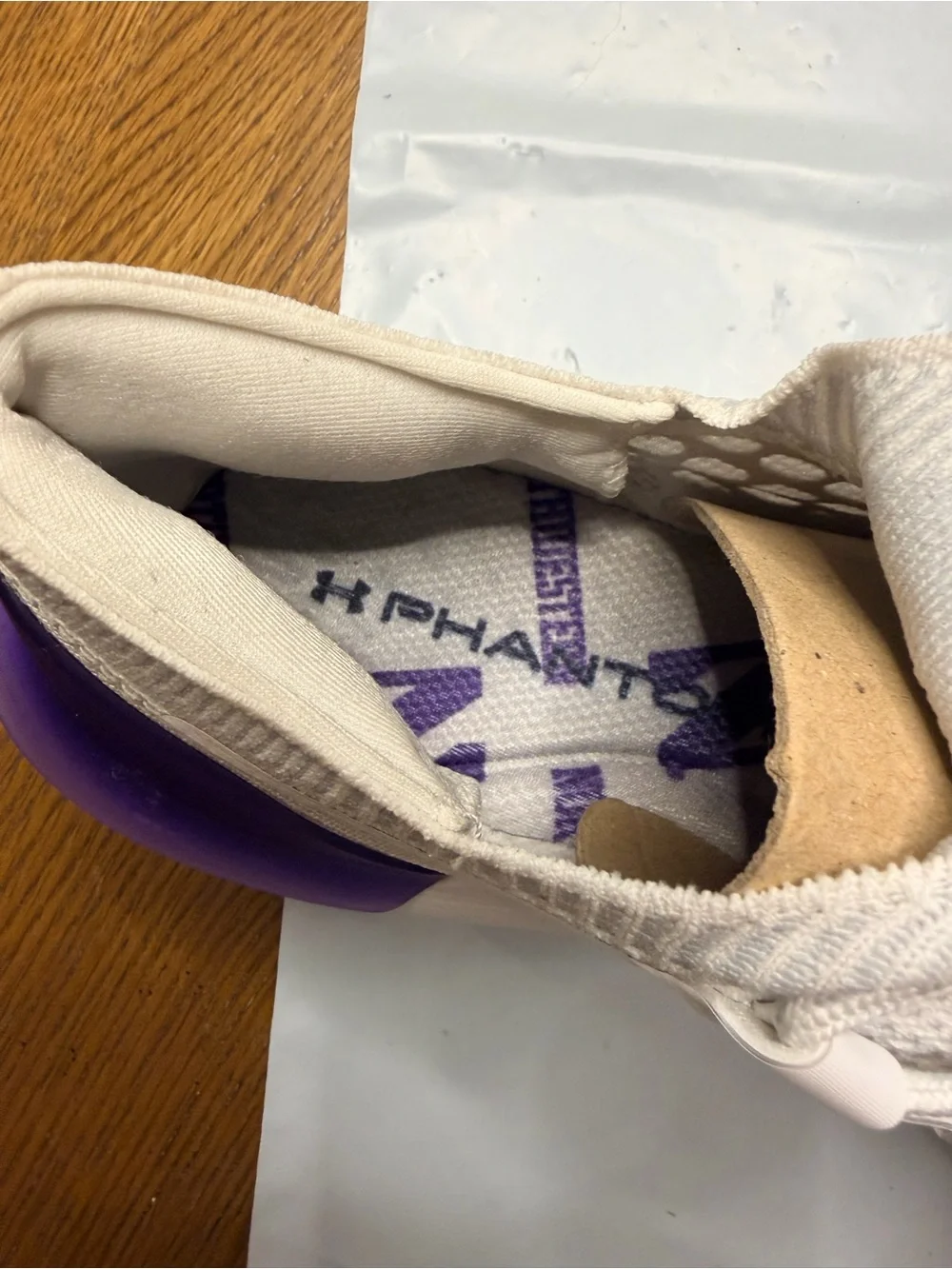 Under Armour Men's White and Purple Phantom Training Sneakers
